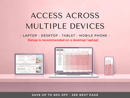 Google Sheets Habit, Mood & Goal Tracker Template with Digital Vision Board